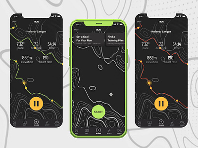 DailyUI Location Tracker analysis app dailyui dailyui 020 dailyuichallenge design distance elevation fitness gps location tracker map mobile running stats tracker ui ux vector