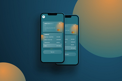 Card check out glass effect