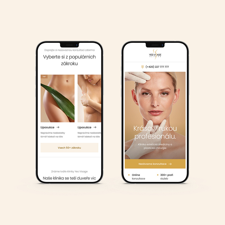 Yes Visage Clinic by Milan Chudoba on Dribbble