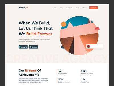 Creative Agency Landing page agency branding clean corporate creative design design agency development digital content landing page design marketing minimal mobile app online marketing portfolio seo startup ui design uiux website design