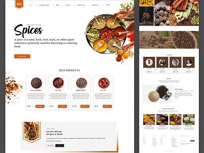 Spice E-commerce Website bitmatestudio branding clean ui e commerce recipes spices spicewebsite uiux ux website design