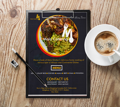 Kitchen menu design for molar catering a4 flyer brand identity design flyerdesign graphic design illustration illustration design logo marketting design vector illustration