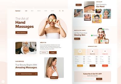 Speauty Spa Website branding design graphic design massage spa ui ux website