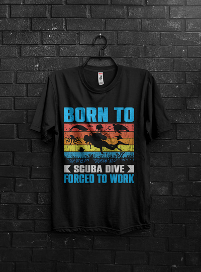 Scuba dive t-shirt design branding design graphic design illustration scuba dive t shirt t shirt vector vintage