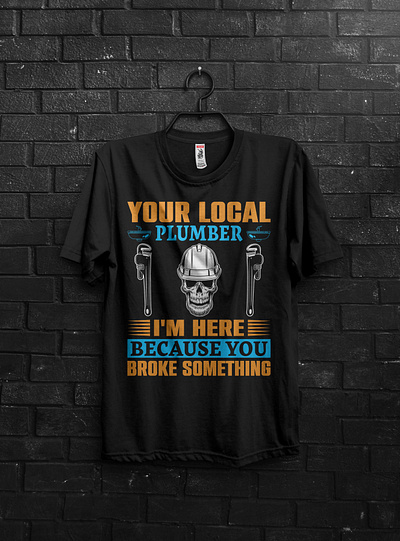 Plumber t-shirt design branding design graphic design illustration plumber t shirt t shirt vector vintage