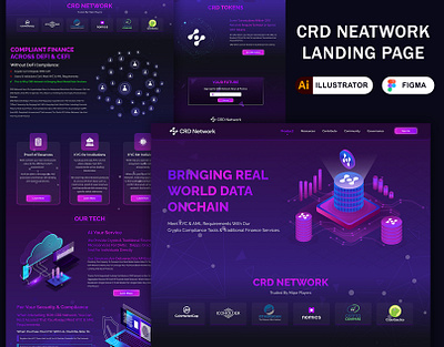 CRD NEATWORK (Landing Page UI) figma graphic design illustration ui vector