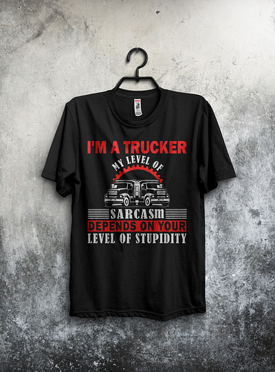 Trucker t-shirt design branding design graphic design illustration t shirt trucker t shirt design vector vintage