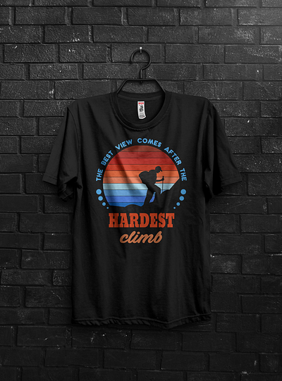 Hiking t-shirt design branding design graphic design hiking t shirt illustration t shirt vector vintage