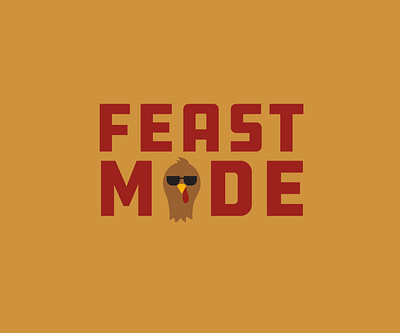 Feast Mode design food illustration thanksgiving turkey typography vector