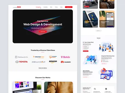 Web Design Landing Page agency branding creative design creative direction design landing page ui visual identity web design web development website