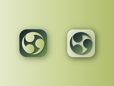 Macha-colored Icon for Yi-Ching app branding daily ui 5 design flat graphic design japanese logo macha minimal simple ui ux vector