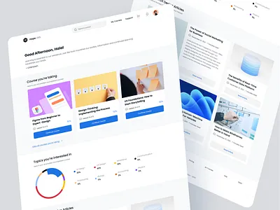 Student Dashboard | Onetime Purchase User blog clean dashboard education profile lms lms web page my courses profile student dashboard ui ux