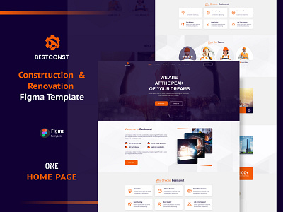 Bestconst – Construction & Renovation Figma Template architecture builder building construction construction business construction company contractor design designerforux electrician engineers graphic design industrial industry landing page design template design ui uiux design uiux designer web design