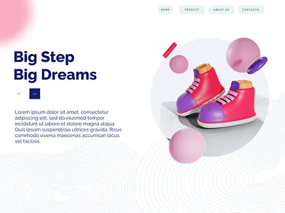 Landing Page for Toy shop 3d graphic design ui web design website