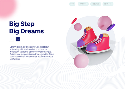 Landing Page for Toy shop 3d graphic design ui web design website