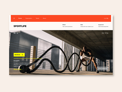 SportLife Website - UI/UX Concept branding design ui ux