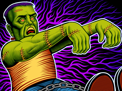 Frankenstein's Monster apparel branding character curtisillustration frankenstein halloween horror illustration illustrations logo logo design monster t shirt vector vector art