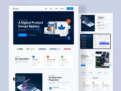 Digital Design Agency Landing Page Design clean creative design design agency digital landingpage ui ui design web webpage website