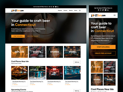 Craft Beer Landing Page adobexd beer branding brewery craft design drink home illustration landing logo modern page ui ux webdesign website