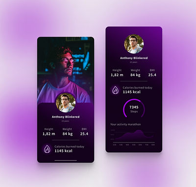 User Profile - Daily UI 006 dail daily ui dailyui design fitness app graphic design health logo ui user profile