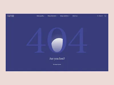 404, Lost in your sleep 😴 404 animation blue clean dar design error hero illustration inspiration inter page significa sleep tiempos typography ui web web design website