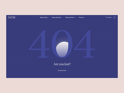 404, Lost in your sleep 😴 404 animation blue clean dar design error hero illustration inspiration inter page significa sleep tiempos typography ui web web design website