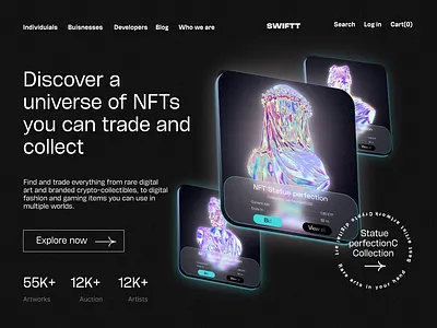 NFT marketplace website adobe branding design figma illustration logo ui ux web website