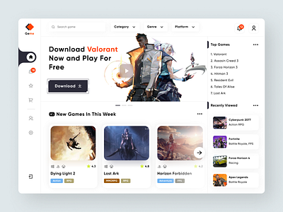 Geme - Game Dashboard app app design clean dashboard dashboard app dashboard design game game dashboard gaming interface play shop store ui user interface ux web web design website