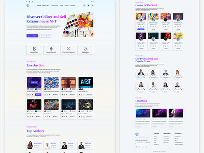 NFT Website Landing Page Template Design branding consultant design designerforux elementor graphic design landing page landing page design nft nft agency nft auction store nft market nft platform nft website nft website template template design ui uiux design uiux designer web design