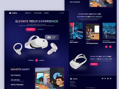 Virtu - VR Webstore Exploration ar design metaverse nft ui ux vr