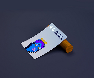 A4 poster mockup a4 app branding mockup poster mockup ui