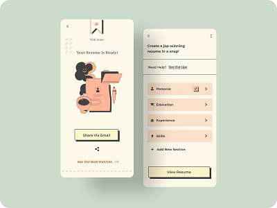 Resume Builder Application app app design application application design creative cv cv builder illustration old fashion resume resume application resume builder retro retro style retro ui ui ui design uidesign uiux ux