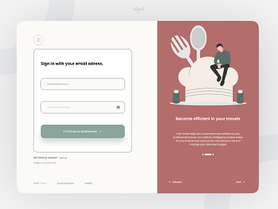 Chef Table | Sign Up/In & Onboarding desktop onboarding signin signup