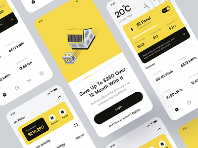 SangSurya - Solar Panel Monitoring App app design eco home ios mobile mobile app onboarding panel solar payment smart home solar solar monitoring solar panel solarpanel ui ui ux uidesign uiux uix