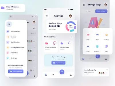 Cloud Storage App aesthetic ui best ui best ui design cloud cloud storage data store design file storage mobile app new ui trend storage storing top ui ui ui design ui trend ui trends 2022 ux ux design web design