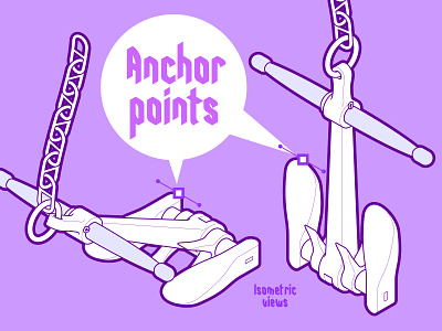 Anchor Points 5 adobe illustrator anchor anchor point boat chain flat art how does it work instructional graphics isometric isometric art navy ocean sailor sea ship svg technical drawing technical graphics technical illustration vector graphics