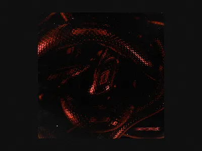 Secret abstract album artwork album cover apple music design graphic design illustration music artwork music cover neon red single cover snake spotify