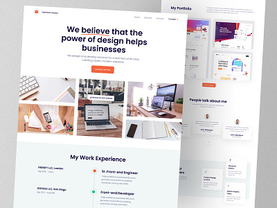 Portfolio Landing Page Design design header homepage landingpage trendy design ui ui design 2022 ui resource uihut webdesign website website design