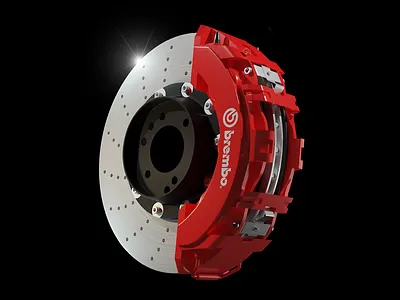 Disc brake 3d auto part automobile blender brake brembo construction cycles disc brake engineering