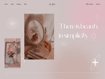 Beauty concept 🌹 beauty colorful concept design e commerce font minimal photo rose ui uiux ux