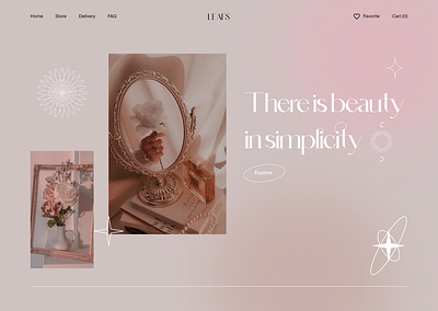 Beauty concept 🌹 beauty colorful concept design e commerce font minimal photo rose ui uiux ux