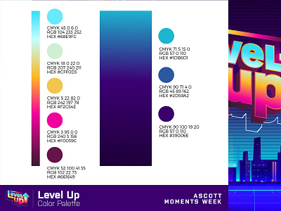 LEVELUP LOGO DESIGN COLOR PALETTE games