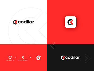 Codilar bracket branding c c logo code coding graphic design logo