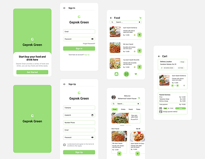 Geprek Green corona foodapp mobileappdesign pandemic uidesign uxdesign