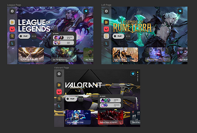 Riot Client Re-imagined client game gaming graphic design interface landing ui ux