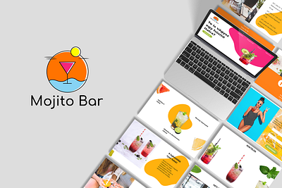 Mojito bar logo and landing page design branding design logo webdesign webpage