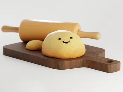 Lil Dough Friend 3d blender dough illustration kitchen