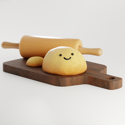 Lil Dough Friend 3d blender dough illustration kitchen