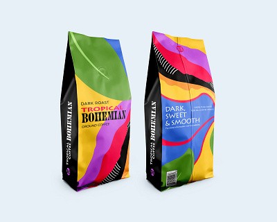 Coffee Package Redesign 2022 abstract branding bright colors challenge coffee coffee package design dribbbleweeklywarmup graphic design illustration package redesign packaging typography vector