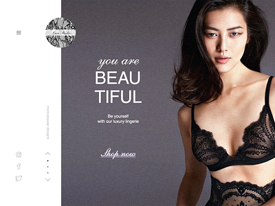 Lace Studio First Page Landing branding fashion inspiration lace lace studio lingerie logo ui ux web design womens fashion